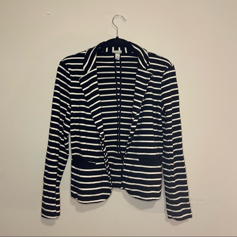 Target A New Day Black and White Striped Blazer